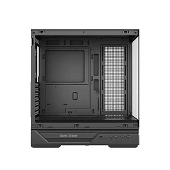 Корпус HuntKey GX760A Fortune, Midi Tower, ATX, Black, 1x3.5"/1x2.5", USB2.0, USB3.0, RGB