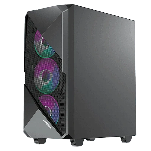Корпус GameMax Revolt (MFG.3606), Midi Tower, ATX, Black, 2x3.5"/2x2.5", USB2.0, USB3.0