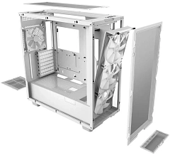 Корпус NZXT H7 Flow RGB, Midi Tower, E-ATX, ATX, White, 2x3.5"/4х2.5", 2xUSB3.0, USB-C