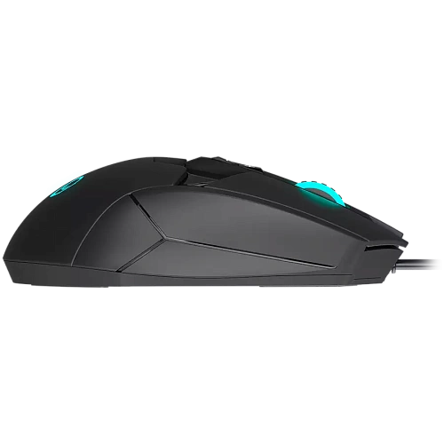 LORGAR Stricter 579, gaming mouse, 9 programmable buttons, Pixart PMW3336 sensor, DPI up to 12 000, 50 million clicks buttons lifespan, 2 switches, built-in display, 1.8m USB soft silicone cable, Matt UV coating with glossy parts and RGB lights with 4 LED