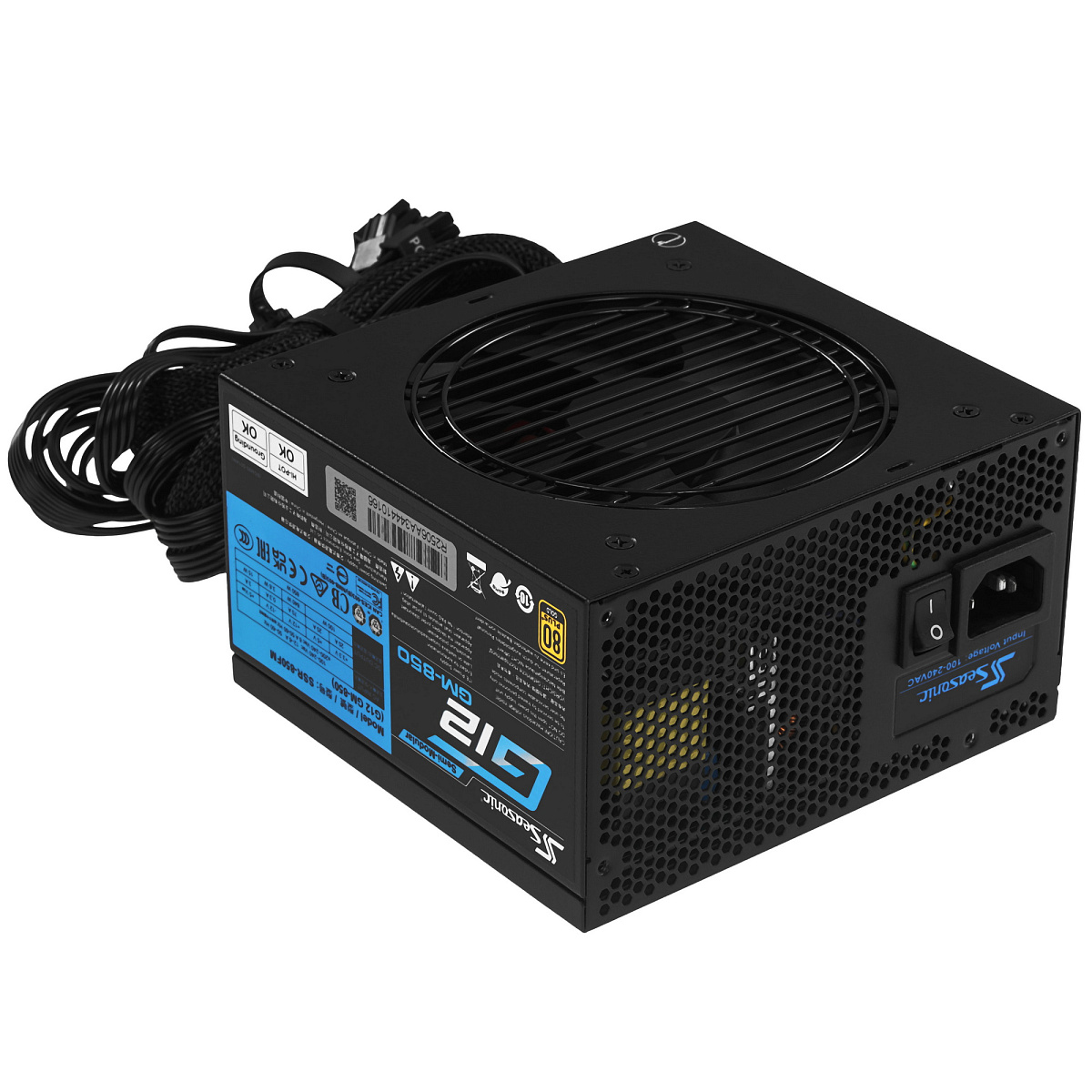 БП ATX 850W Seasonic G12 GM-850, Gold, 24+4/20+4+8/24+8+8, 12сm, 3x6+2p PCI-E