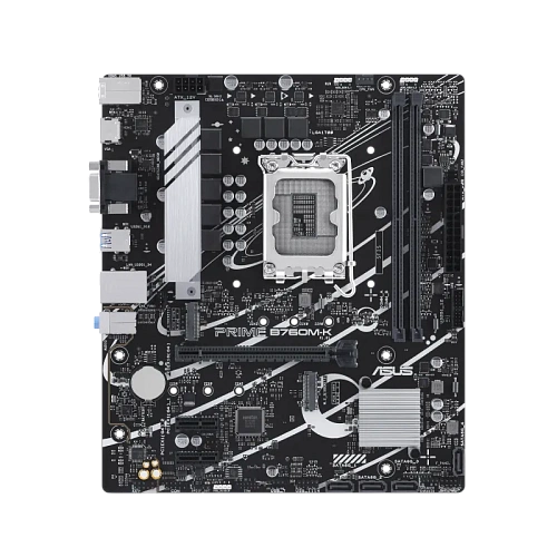 Матплата Asus Prime B760M-K, iB760, S1700, mATX, 2DDR-5, 1xPCI-Ex16, 4SATA, 2xM.2, VGA, HDMI, 11USB