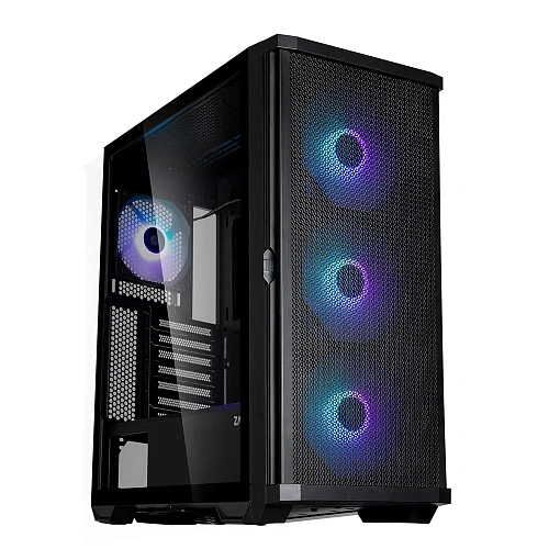 Корпус Zalman Z10 PLUS, Midi Tower, ATX, Black, 2x3.5"/2+1x2.5", USB 2.0, USB-C, RGB