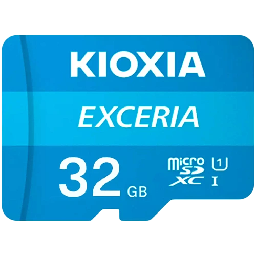KIOXIA LMEX2L032GG2; 32GB microSD KIOXIA Exceria (gen 2) UHS I U3 V30 with adapter