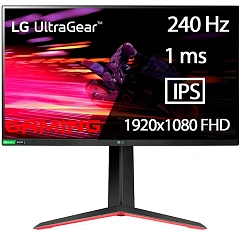 Монитор 27" LG 27GP750-B, Black-Red, IPS, 1920x1080@240Hz, 400кд/м2, 1000:1, 1ms, 2xHDMI, DP