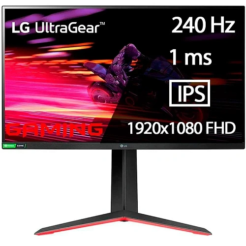 Монитор 27" LG 27GP750-B, Black-Red, IPS, 1920x1080@240Hz, 400кд/м2, 1000:1, 1ms, 2xHDMI, DP