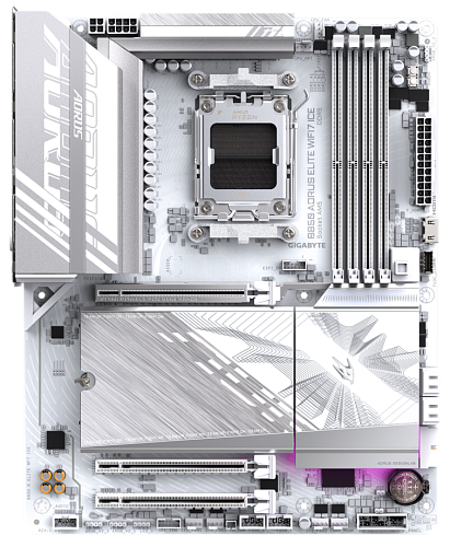 Матплата Gigabyte B850 Aorus Elite WiFi7, AM5, ATX, 4DDR-5, 3xPCI-Ex16, 4SATA, 3xM.2, HDMI, DP,19USB