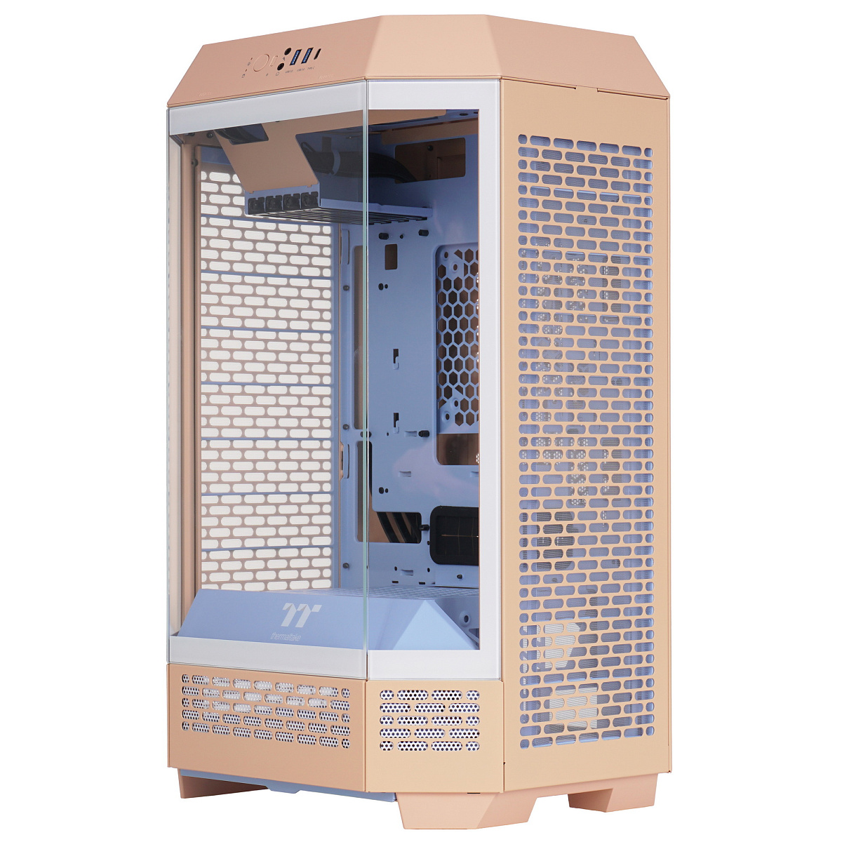 Корпус Thermaltake The Tower 300 Peach Fuzz, Micro Tower, m-ITX, Peach, 3x3.5"/3x2.5",2xUSB3.0,USB-C