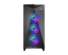 Корпус MSI MPG Gungnir 300R Airflow, Midi Tower, E-ATX, Black, 2x3.5"/4x25", 2xUSB 3.0, USB-C, ARGB