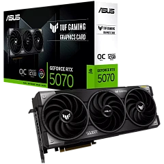 ASUS Video Card NVIDIA GeForce RTX 5070 OC mode: 2640MHz Default mode: 2610MHz  Yes x 3 (Native DisplayPort 2.1b) Yes x 2 (Native HDMI 2.1b) HDCP Support Yes (2.3) 12GB GDDR7 192-bit 7680 x 4320 P/N 90YV0LZ0-M0NA00