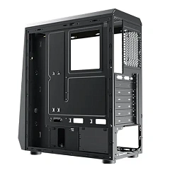 Корпус Wintek Crystal D533-B TG, Midi Tower, ATX, Black, 1x3.5"/1x2.5", 3xUSB