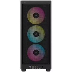 Корпус Corsair iCUE 2000D RGB Airflow, mini-ITX, Black, 3x2.5", 2xUSB3.0, USB-C