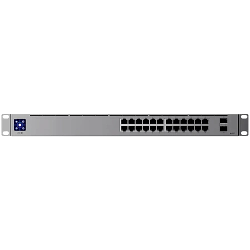 Ubiquiti 24-port, Layer 3 Etherlighting™ switch,  8 х 2.5 GbE PoE++ ports, 16 х GbE RJ45 ports including (8) PoE+ and (8) PoE++, 2 х 10G SFP+ ports