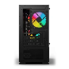 Корпус Wintek Shadow 701-B TG, Mini Tower, m-ATX, Black, 2x3.5"/2x2.5", 2xUSB, USB3.0, RGB