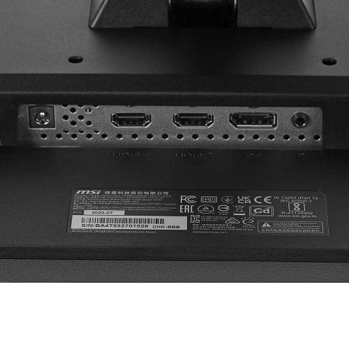Монитор 23.8" MSI G2412, Black, IPS, 1920x1080@170Hz, 250кд/м2, 1100:1, 1ms, 2xHDMI, DP