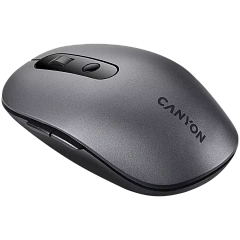 CANYON MW-9, 2 in 1 Wireless optical mouse with 6 buttons, DPI 800/1000/1200/1500, 2 mode(BT/ 2.4GHz), Battery AA*1pcs, Grey, 65.4*112.25*32.3mm, 0.092kg