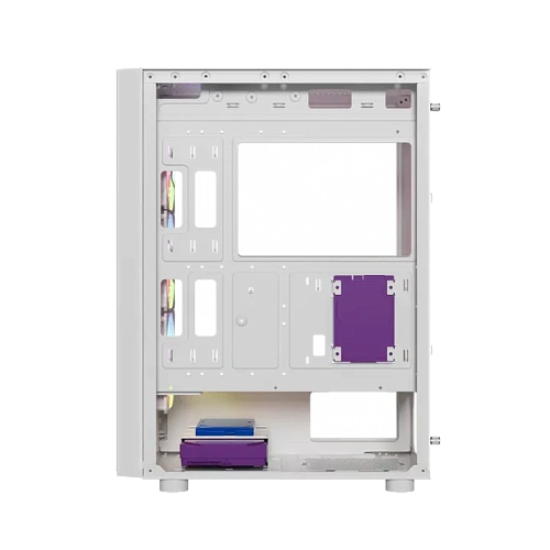 Корпус Wintek Andromeda PRO E306M-W TG, Midi Tower, ATX, White, 2x2.5"/1x3.5", 3xUSB, RGB