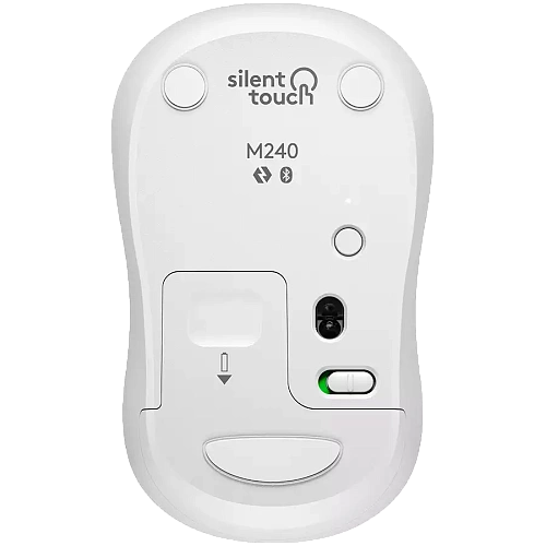 Мышь беспроводная Logitech M240 Silent Off White Bluetooth (белая, оптическая, 400-4000dpi, бесшумная)
