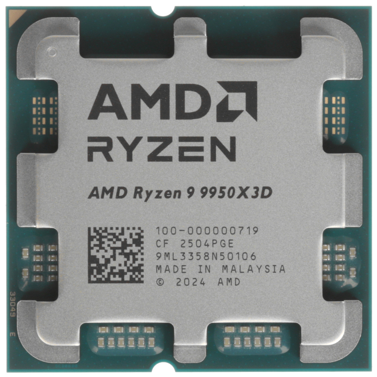 AMD CPU Desktop Ryzen 9 16/32T 9950X3D (4.3GHz/5.7GHz,144MB,170W,AM5) tray, with Radeon Graphics