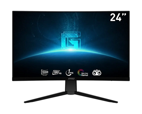 Безрамочный Игровой Монитор 24" MSI G2422C VA 1920х1080 1500R 16:9 180Hz 1ms 250cd/m 3000:1 100млн:1 1xDP 2xHDMI Угол Обзора 178/178. Черный