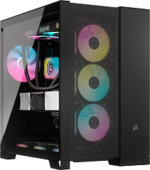 Корпус Corsair 6500D Airflow, Midi Tower, m-ATX, Black, 2x3.5"/2x2.5", 4xUSB3.2, USB-C