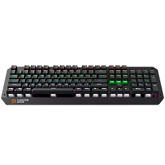 CANYON Hazard GK-6, Wired multimedia gaming keyboard with lighting effect, 108pcs rainbow LED, Numbers 104keys, RU+EN double injection layout, cable length 1.8M, 450.5*163.7*42mm, 0.90kg, color black
