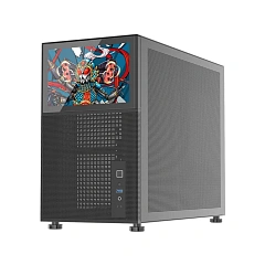 Корпус 1Stplayer MIKU Mi6-EV, Mini Tower, m-ATX, Black, 1x3.5"/1x2.5", USB, USB-C