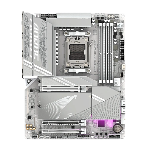Матплата Gigabyte X870 Aorus Elite WiFi7 ICE, AM5, ATX, 4DDR-5, 3хPCI-Ex16, 4SATA, 4xM.2, HDMI,19USB