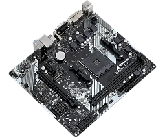 Матплата ASRock B450M-HDV R4.0, AM4, mATX, 2DDR-4, 1xPCI-Ex16, 4SATA, 1xM.2, VGA, DVI, HDMI, 12USB