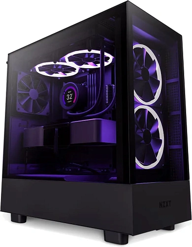 Корпус NZXT H5 Elite, Midi Tower, ATX, m-ATX, Black, 1х3.5"/2х2.5", USB3.2, USB-C