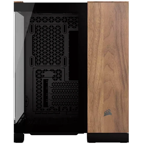 CORSAIR 2500X Micro ATX Dual Chamber PC Case - Black/Walnut Wood