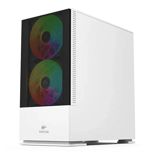 Корпус Wintek Shadow 701-W TG, Mini Tower, m-ATX, White, 2x3.5"/2x2.5", 2xUSB, USB3.0, RGB