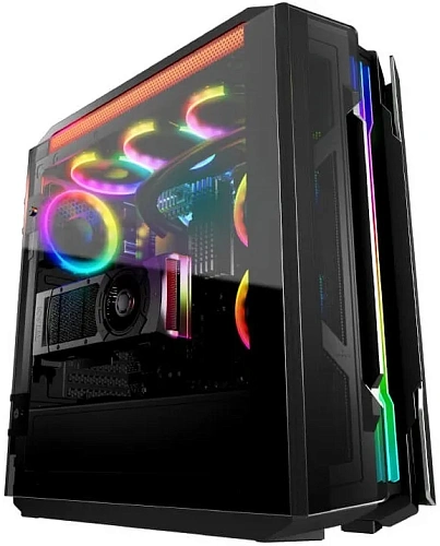Корпус Cougar Gemini T, Midi Tower, ATX, Black, 2x3.5"/3x2.5", 2xUSB3.0, USB-C, RGB