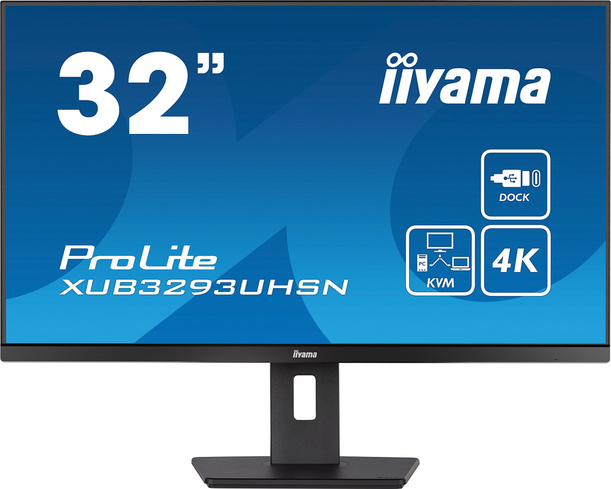 Монитор LCD 32'' 16:9 3840x2160 (UHD) IPS, 60Mhz nonGLARE, 350cd/m2, H178°/V178°, 1000:1, 80M:1, 16.7M, 4ms,  HDMI, DP, 2xUSB, HDCP, USB C, RJ45,  3Y, Black