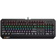 CANYON Hazard GK-6, Wired multimedia gaming keyboard with lighting effect, 108pcs rainbow LED, Numbers 104keys, RU+EN double injection layout, cable length 1.8M, 450.5*163.7*42mm, 0.90kg, color black