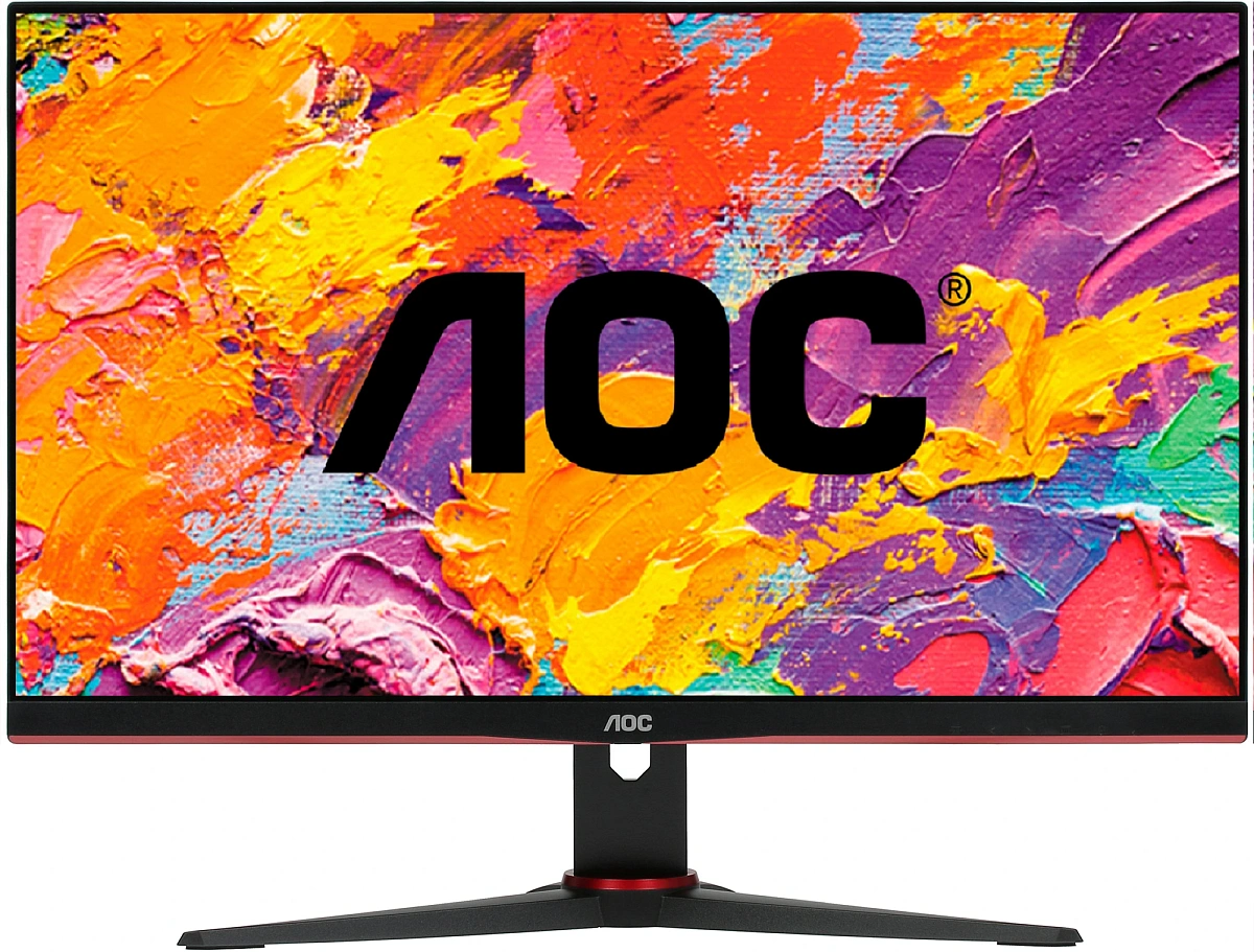 Монитор 27" AOC Q27G2E/BK, Black-Red, VA, 2560x1440@155Hz, 250кд/м2, 3000:1, 1ms, 2xHDMI, DP
