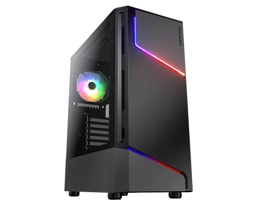 Корпус Cougar MX360 RGB, Midi Tower, ATX, Black, 2x3.5"/2x2.5", USB2.0, 2xUSB3.0, RGB
