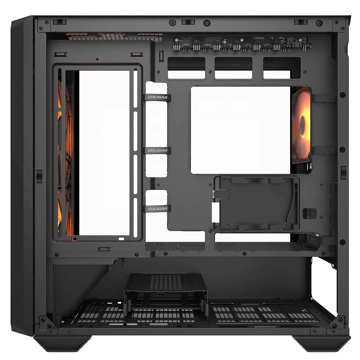 Корпус Cougar MX600 Mini RGB, m-ATX, m-ITX, Black, 3x3.5"/2x2.5", 2xUSB3.0, USB-С