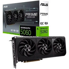 Видеокарта ASUS GeForce PRIME-RTX5060-O8G, 8GB GDDR7 128-bit 1xHDMI 3xDP PRIME-RTX5060-O8G