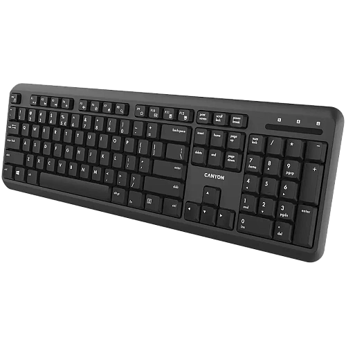 CANYON keyboard HKB-W20 EN/RU Velvet Wireless Black