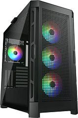 Корпус Cougar Duoface Pro RGB, Midi Tower, E-ATX, 2x3.5"/2x2.5" HDD ,4xUSB , Mic/Audio, Black, RGB