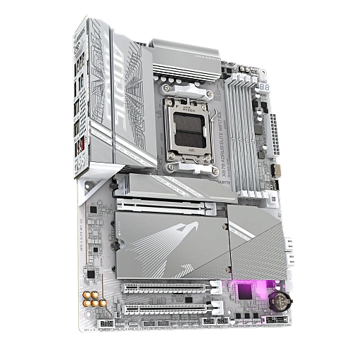 Матплата Gigabyte X870 Aorus Elite WiFi7 ICE, AM5, ATX, 4DDR-5, 3хPCI-Ex16, 4SATA, 4xM.2, HDMI,19USB