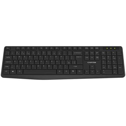 CANYON keyboard KB-W01 RU Wireless Black