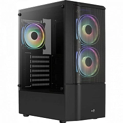 Корпус AeroCool Quantum Mesh-G-BK-v3, Midi Tower, ATX, Black, 2x3.5"/2x2.5", USB, 2xUSB3.0, RGB