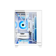 Корпус HuntKey S900, Mini Tower, m-ATX, m-ITX, White, 2x3.5"/1x2.5", 2xUSB2.0, USB3.0