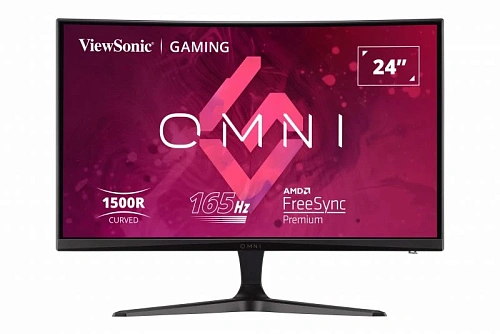 Монитор 23.6" ViewSonic VX2418C, Black, VA, 1920x1080@165Hz, 250кд/м2, 3000:1, 1ms, 2xHDMI, DP