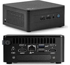 ASUS NUC 13pro/RNUC13ANHI700002I/Intel Core i7-1360p/Intel Iris Xe Graphics/4xUSB/M.2 22x80 NVMe; 22x42 SATA/2.5'' SATA slot/2,5Gbe LAN/2xHDMI/ 2x Thunderbolt 4 (USB-C+DP)/no Storage/no RAM/AX211.NGWG.NV/no OS/EU Cord/Tall Kit(L6)/EAN:4711387503225