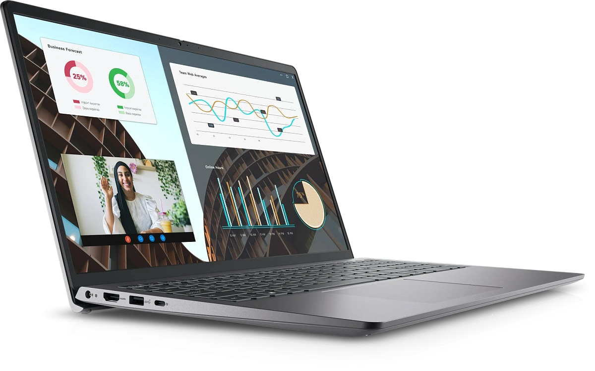 Ноутбук Dell/Vostro 3530/1г/Core i3/1305U/1,6 GHz/8 Gb/M.2 PCIe SSD/512 Gb/No ODD/Graphics/UHD/256 Mb/15,6 ''/1920x1080/Windows 11/Pro/64/Realtek Wi-F
