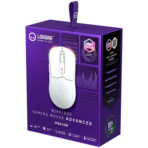 LORGAR MSA10W, Wireless Gaming Mouse Advanced, white