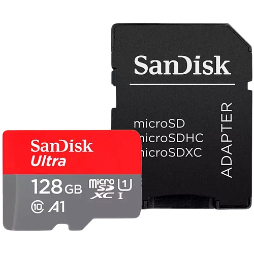 SanDisk Ultra microSDXC 128GB + SD Adapter 140MB/s A1 Class 10 UHS-I